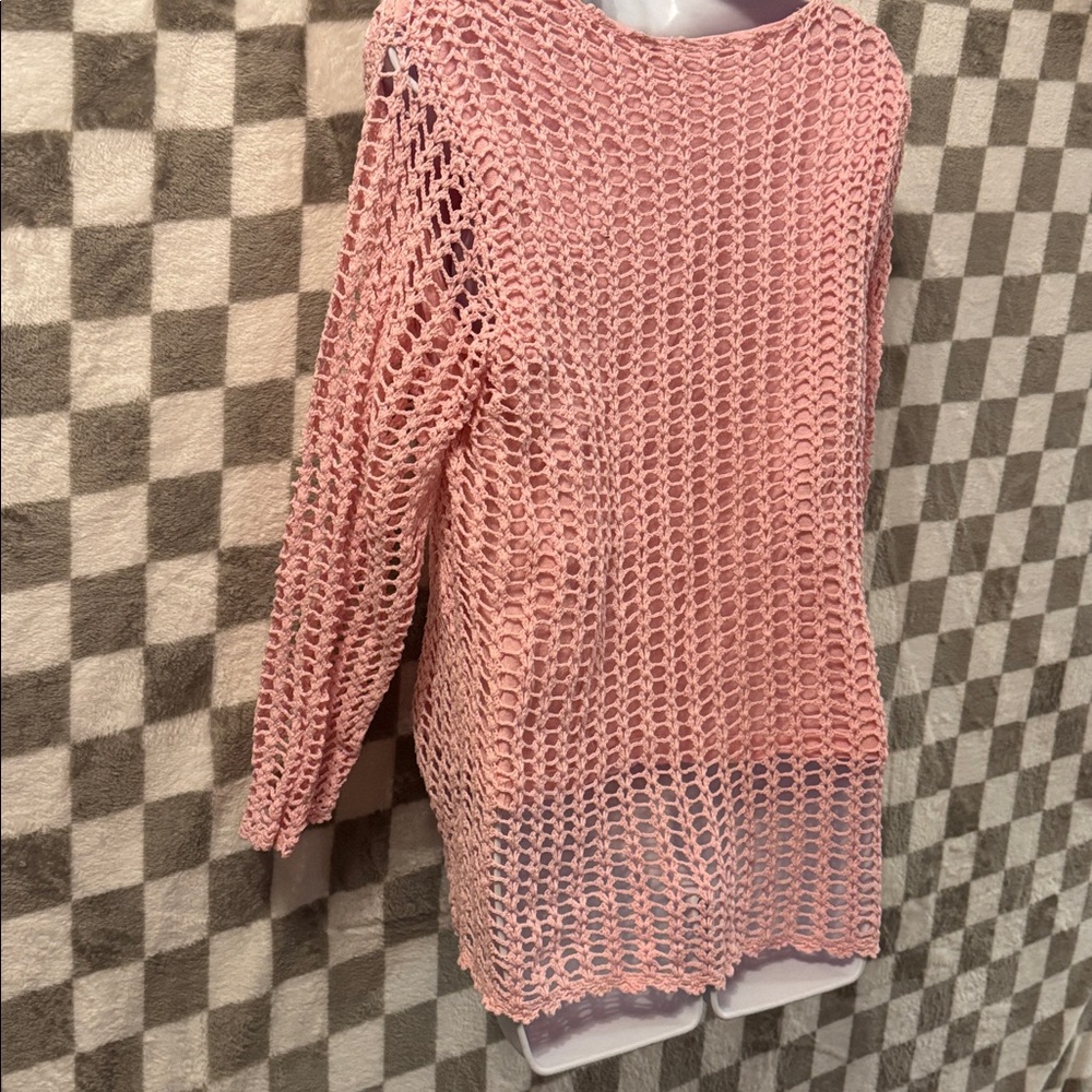 Croft & Barrow Women’s Long Sleeve XL CrewNeck Pullover Knit Crochet Lined Top - Picture 10 of 12